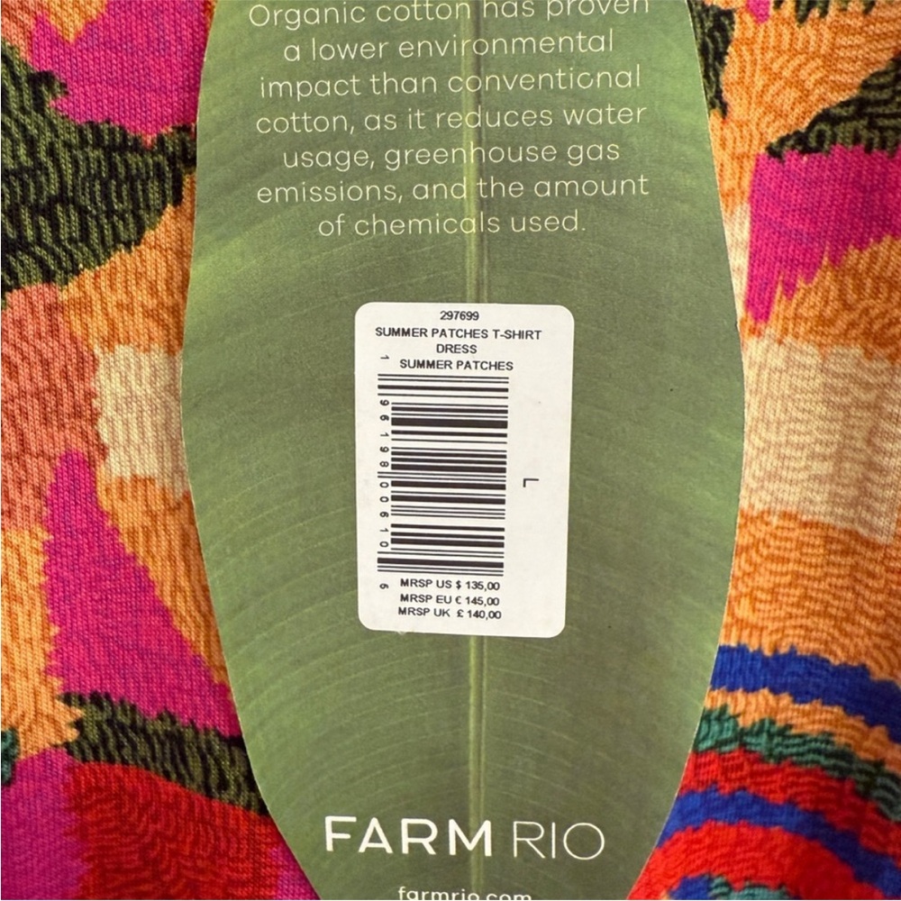 🪘 FARM Rio Multicolor Geometric Patches Tribal twist rope belted Dress Large - Picture 6 of 14